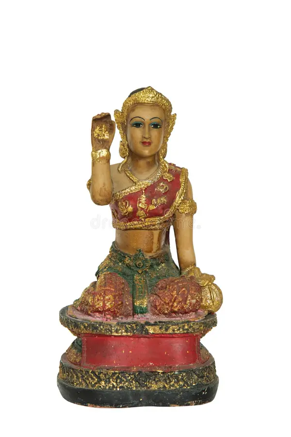 old-beautiful-woman-statue-sitting-beckoning-happy-lot-isolated-white-background-nang-kwak-spirit-household-245415825